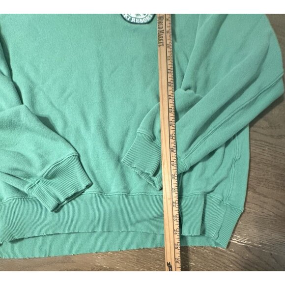 Aerie American Eagle Ice Cold Ski Resort Oversized Green Sweatshirt Size Medium - Picture 3 of 10